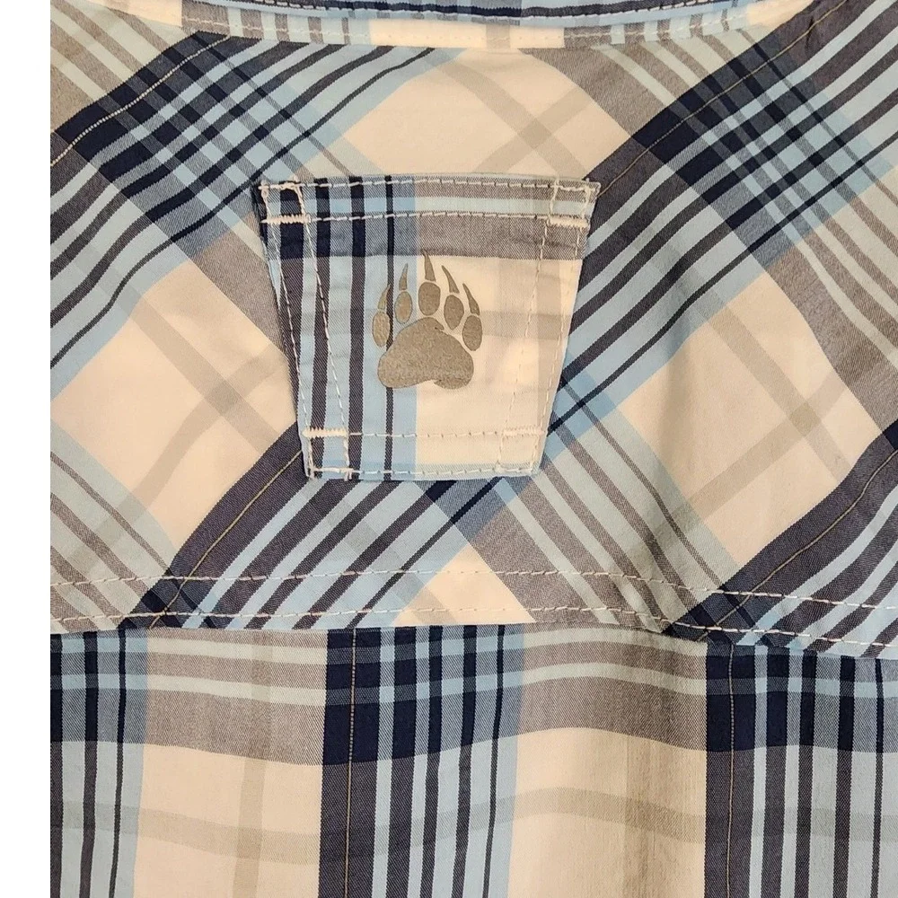 Alaskan Hardgear Mens 2XL Tall‎ Plaid Button Down Short Sleeve Shirt